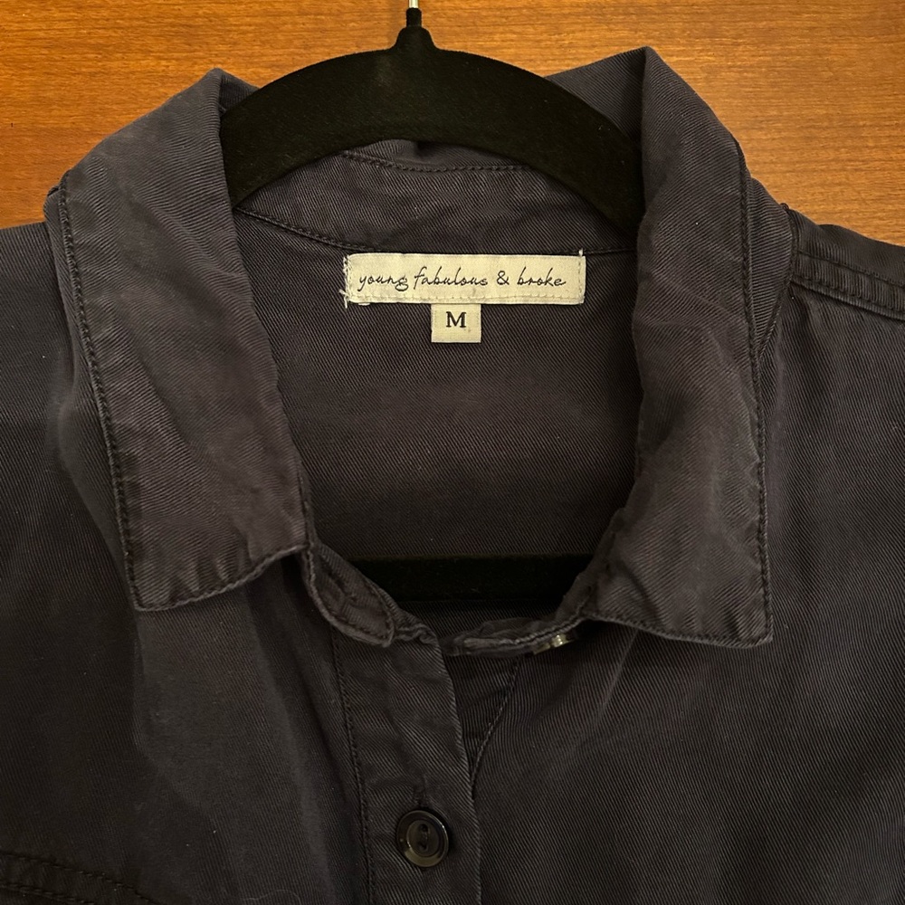 Young Fabulous and Broke Aviator navy blue jumpsuit with dolman sleeves - Picture 15 of 15